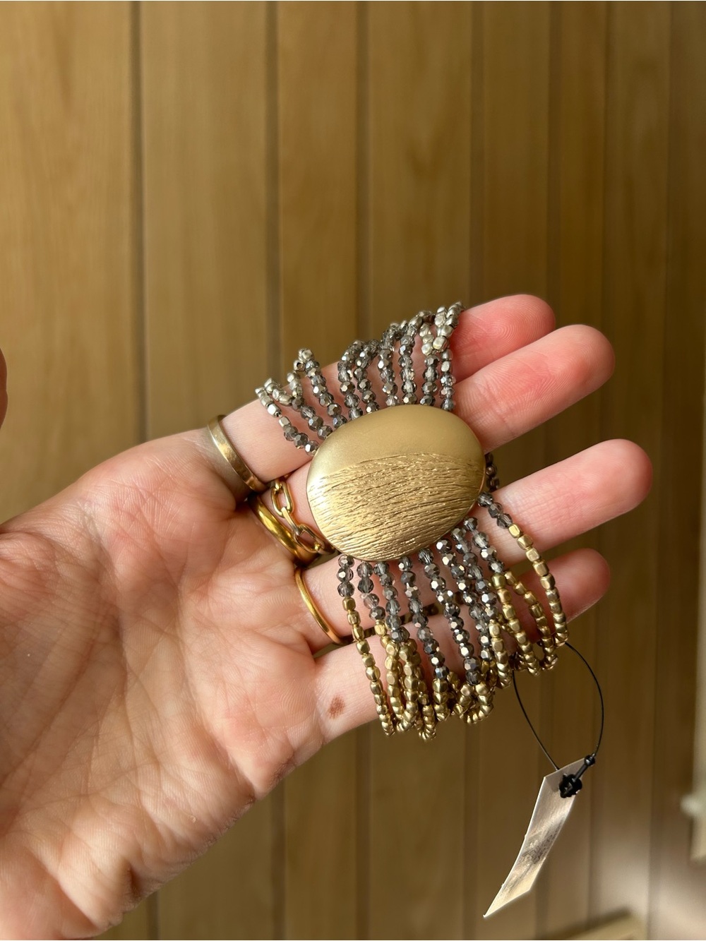 Chicos gold and silver beaded bracelet